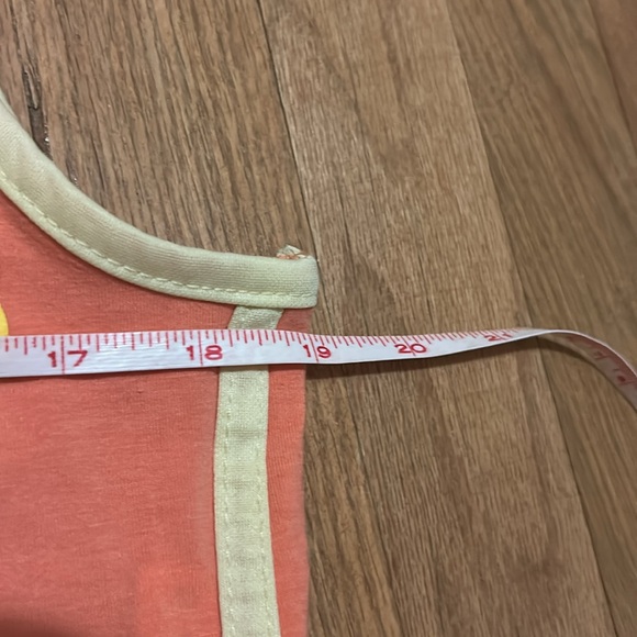 🚨SHEIN Women’s Orange Cream Graphic Crop Tank Top XL - Picture 4 of 7